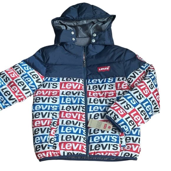 Levi's Other - Levi's STRAUSS & CO Boys L 12-13 Puffer Hoodie Full Zip Jacket NWT